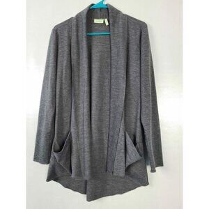 Logo Lounge Gray Open Front Cardigan Size XS